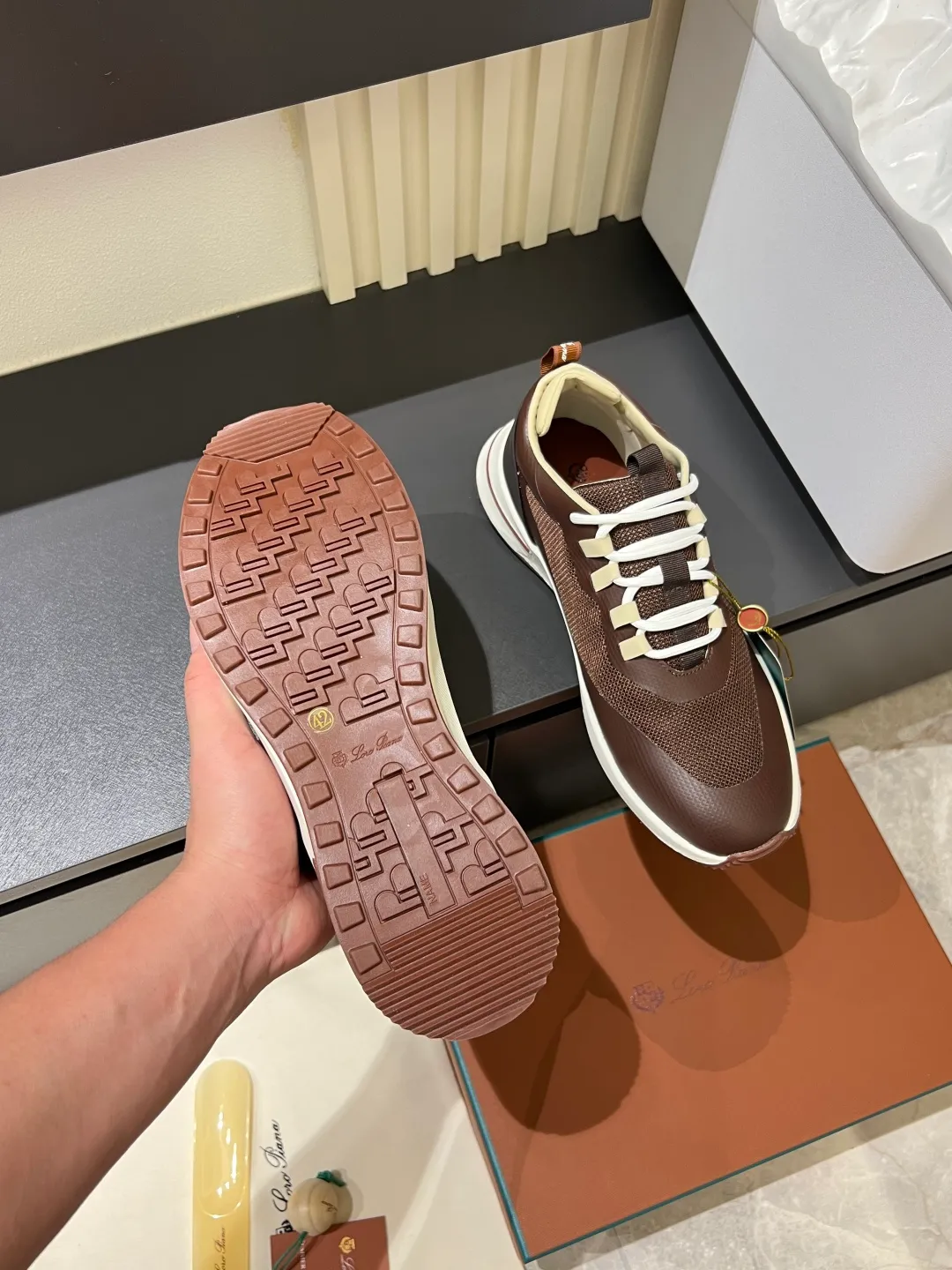 Men's men's shoes 💰p480 Loro men's shoes 💰piana niche classic jogging shoes, men's lace-up casual shoes and sneakers, high-quality lightweight and comfortable fabrics, suitable for outdoor leisure, the color scheme is young and energetic, and it looks great with sportswear or casual suits! Size: 38-44 (45 customized)